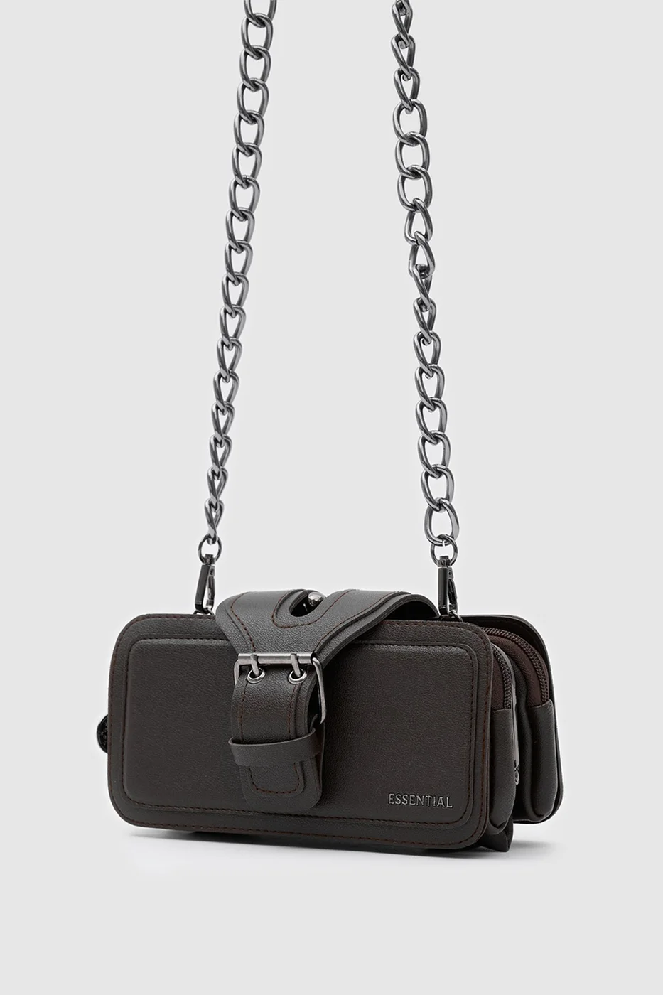 Faux leather crossbody bag Faux leather crossbody bag in brown