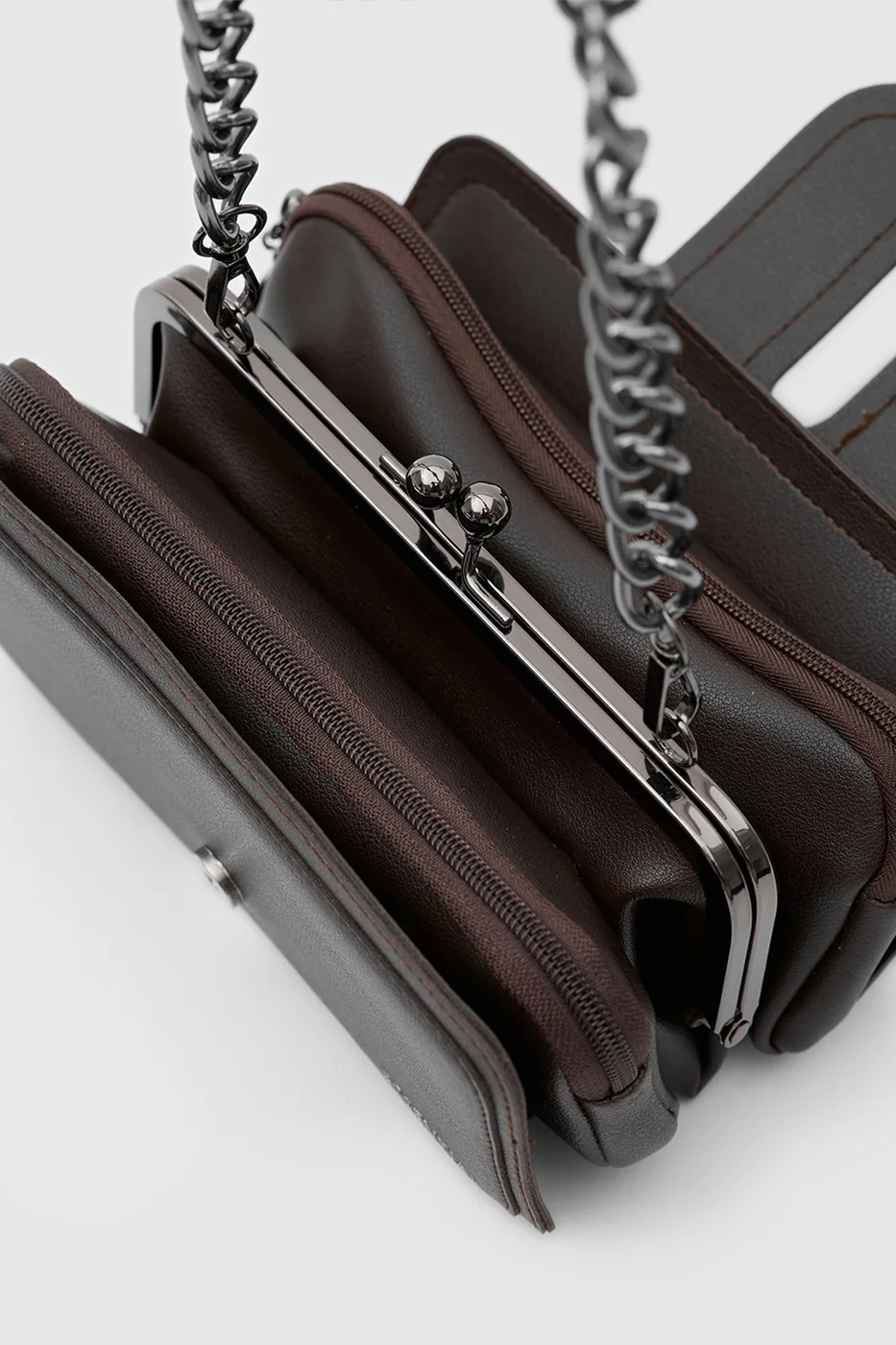 Faux leather crossbody bag Faux leather crossbody bag in brown