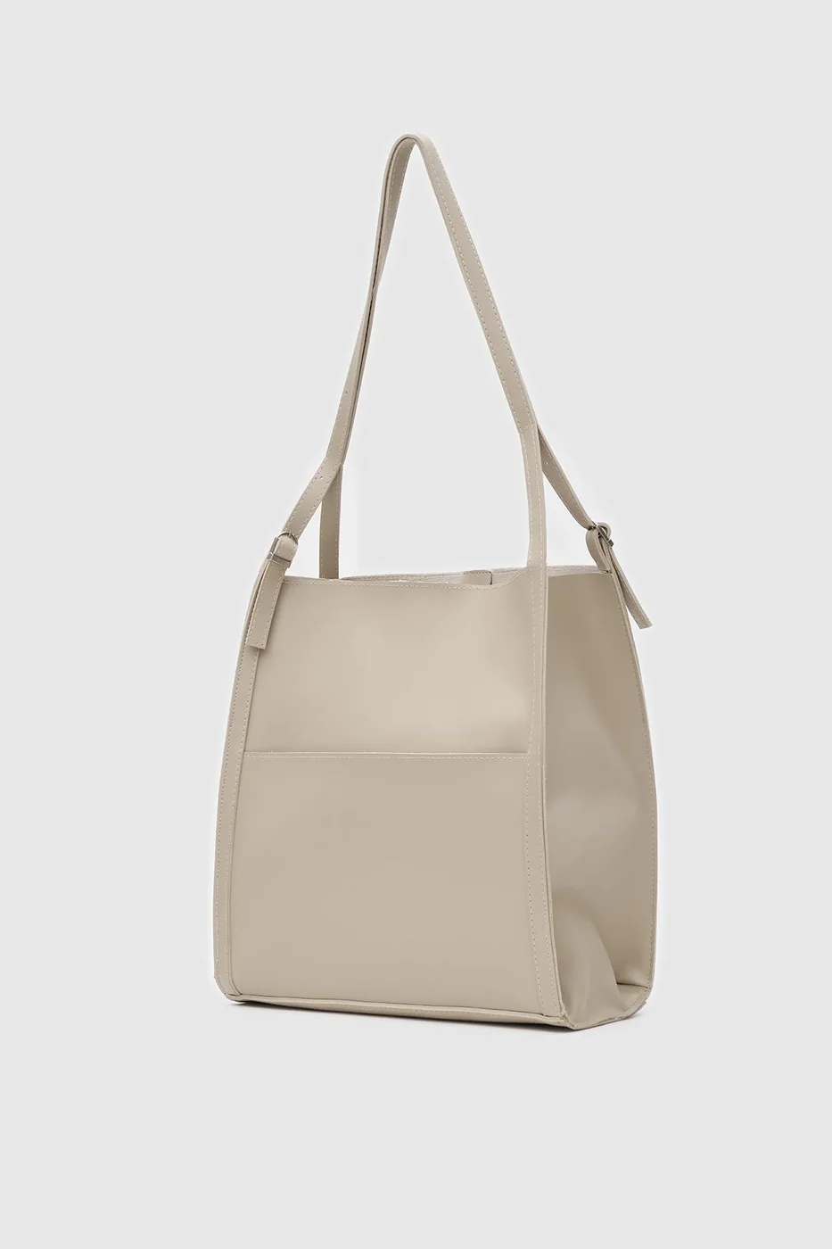 faux leather shoulder bag faux leather shoulder bag in beige