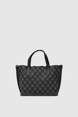 Faux leather crossbody bag with stylish design in black