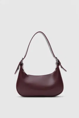 Faux leather shoulder bag Faux leather shoulder bag in burgundy