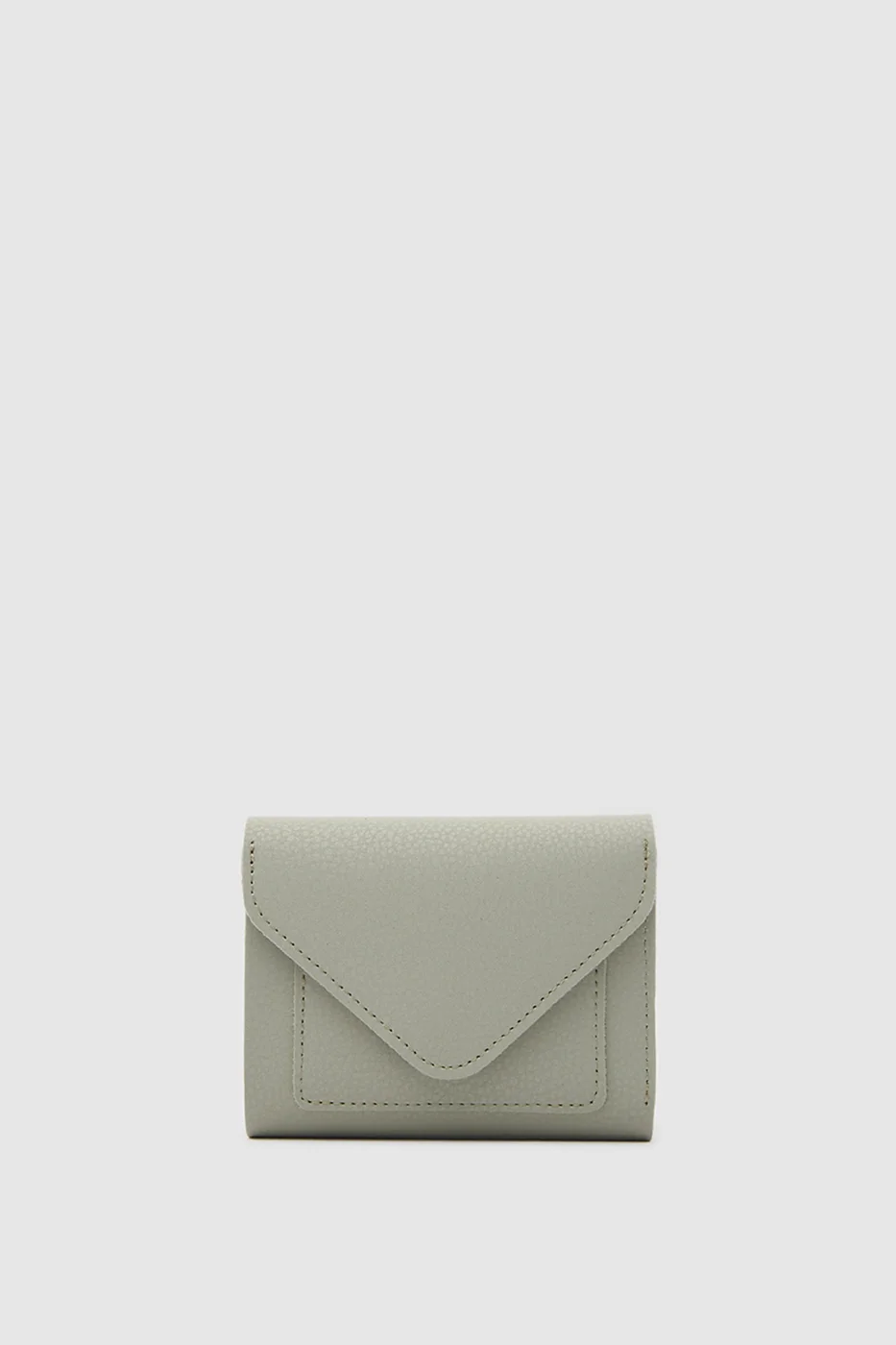 faux leather wallet in mint