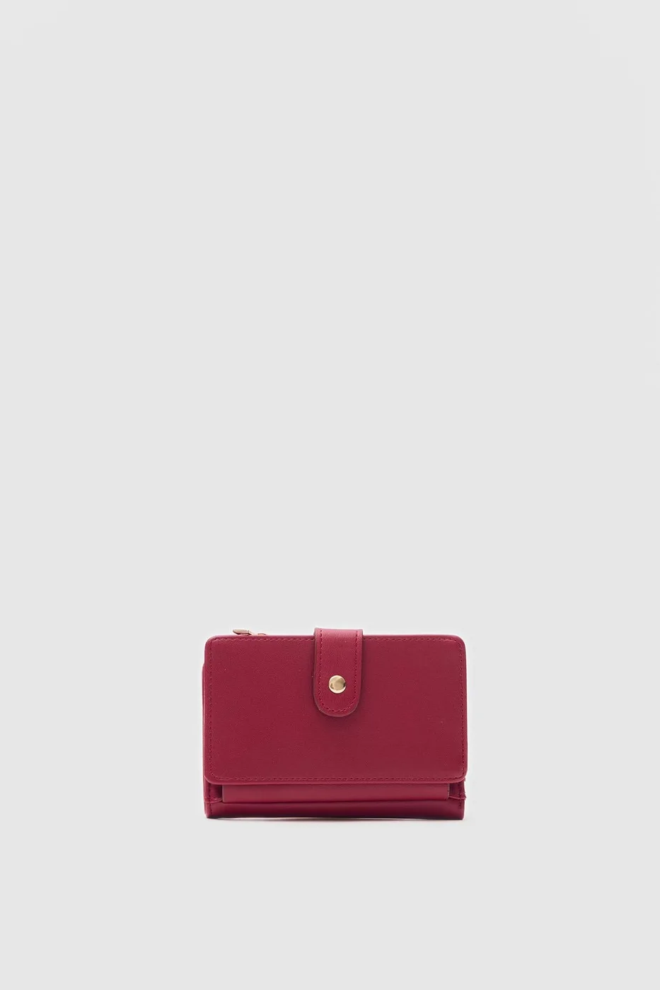 faux leather wallet in burgundy