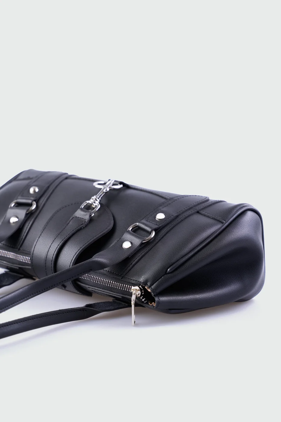 faux leather baguette bag faux leather baguette bag in black