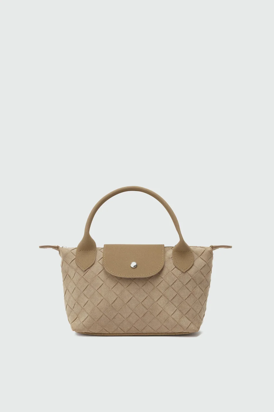 faux suede crossbody bag faux suede crossbody bag in taupe