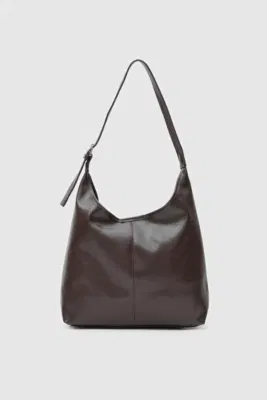 Faux leather shoulder bag for women Faux leather shoulder bag for women in dark brown