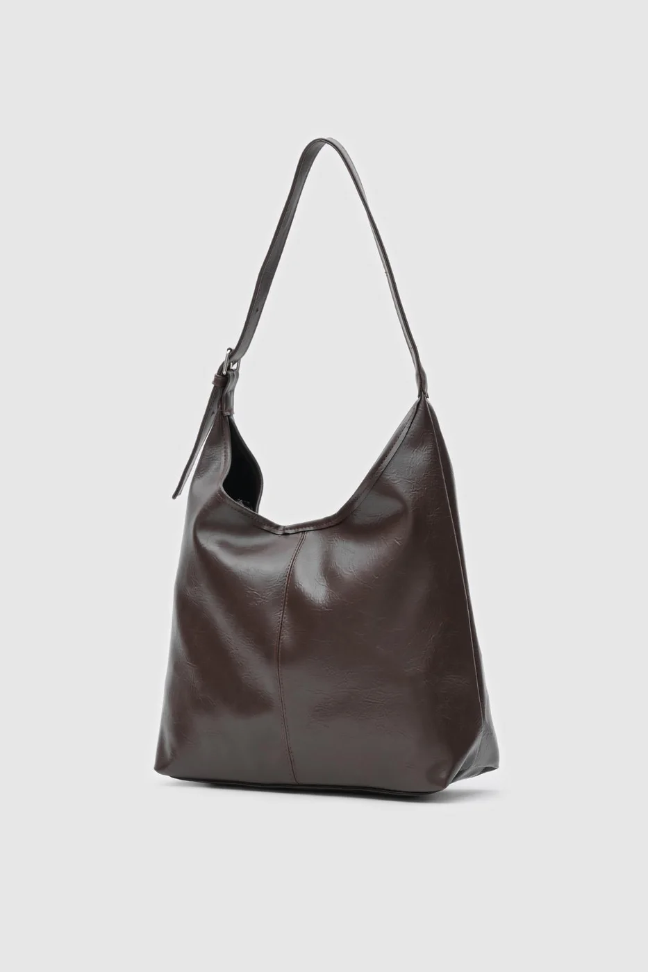 Faux leather shoulder bag for women Faux leather shoulder bag for women in dark brown
