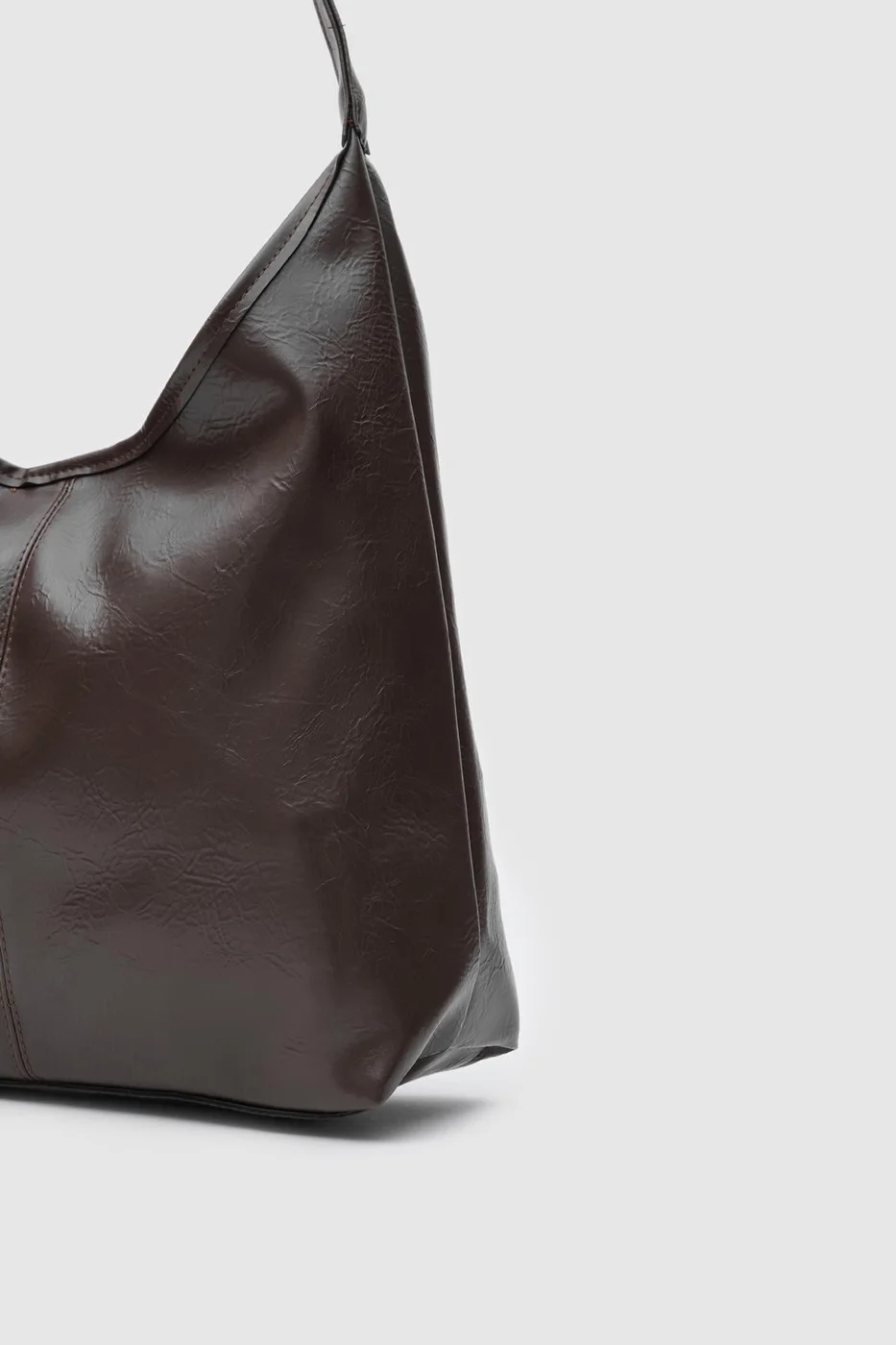 Faux leather shoulder bag for women Faux leather shoulder bag for women in dark brown