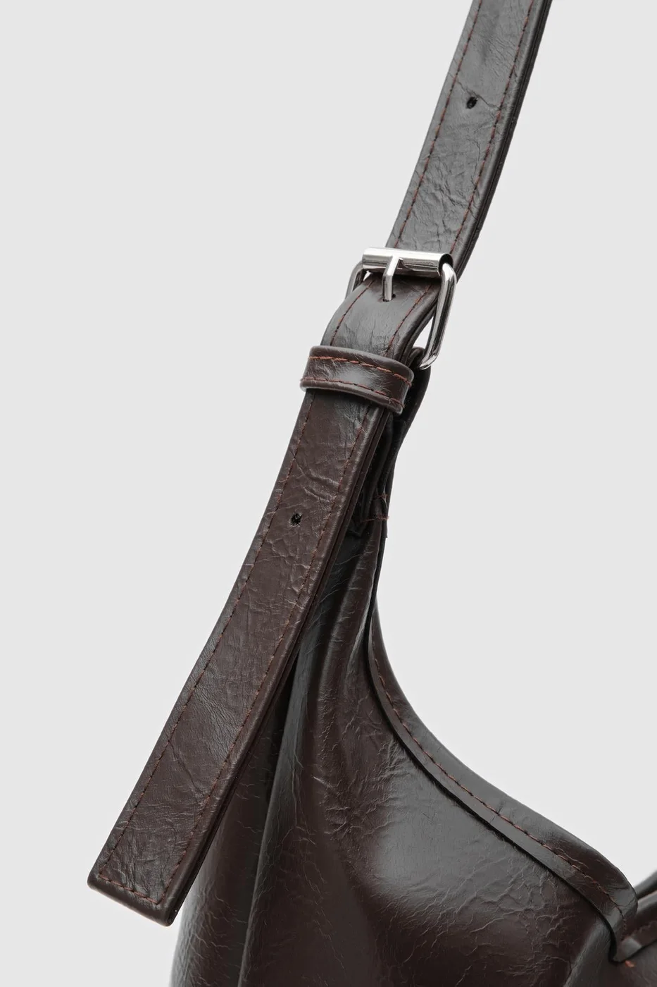 Faux leather shoulder bag for women Faux leather shoulder bag for women in dark brown