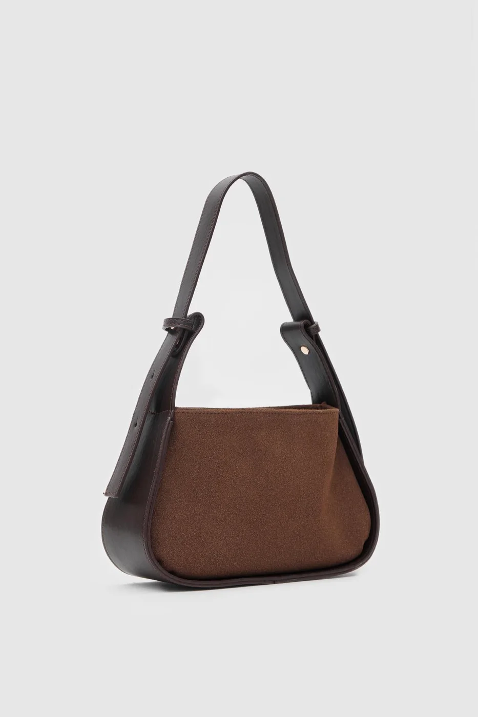 faux suede baguette bag faux suede baguette bag in dark brown