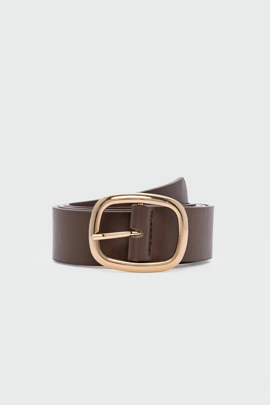 faux leather belt in brown