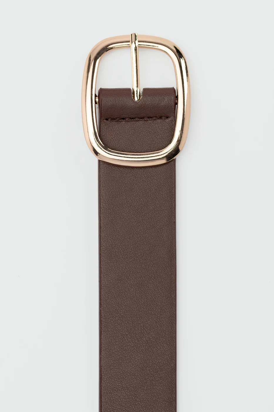 faux leather belt in brown