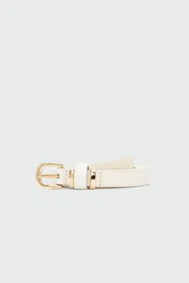 faux leather belt faux leather belt in cream
