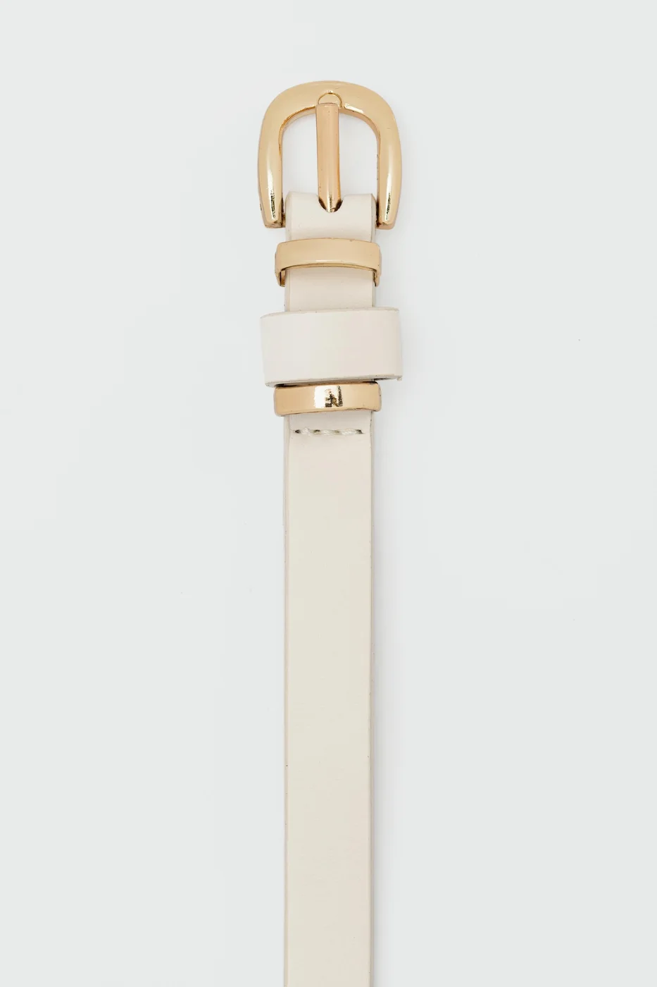 faux leather belt in cream