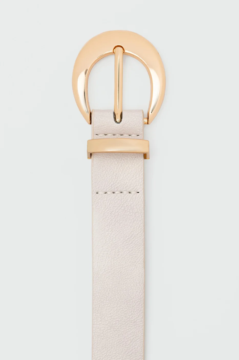 faux leather belt in cream