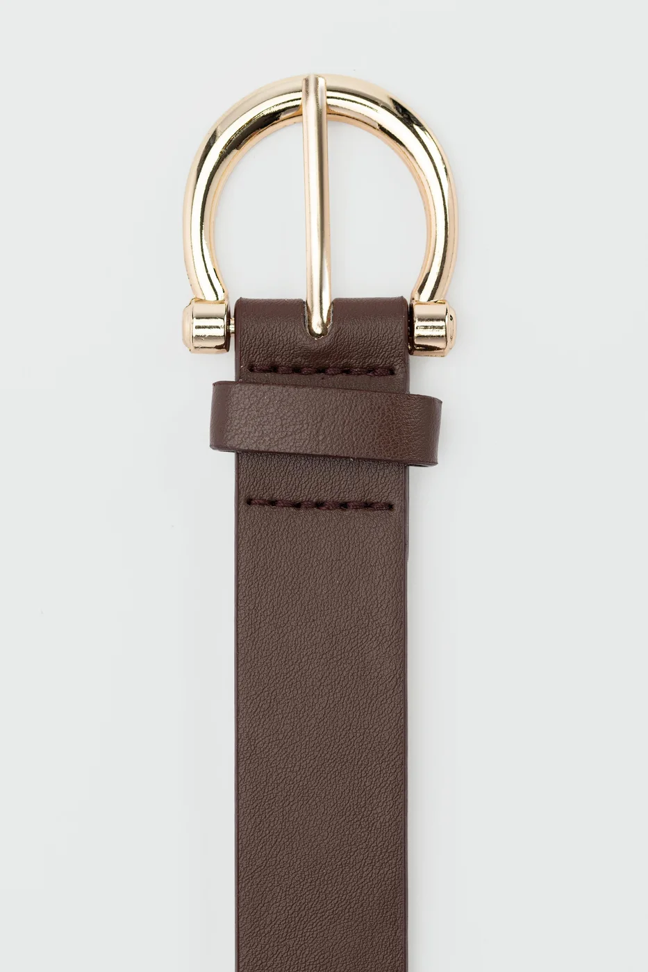 faux leather belt in brown