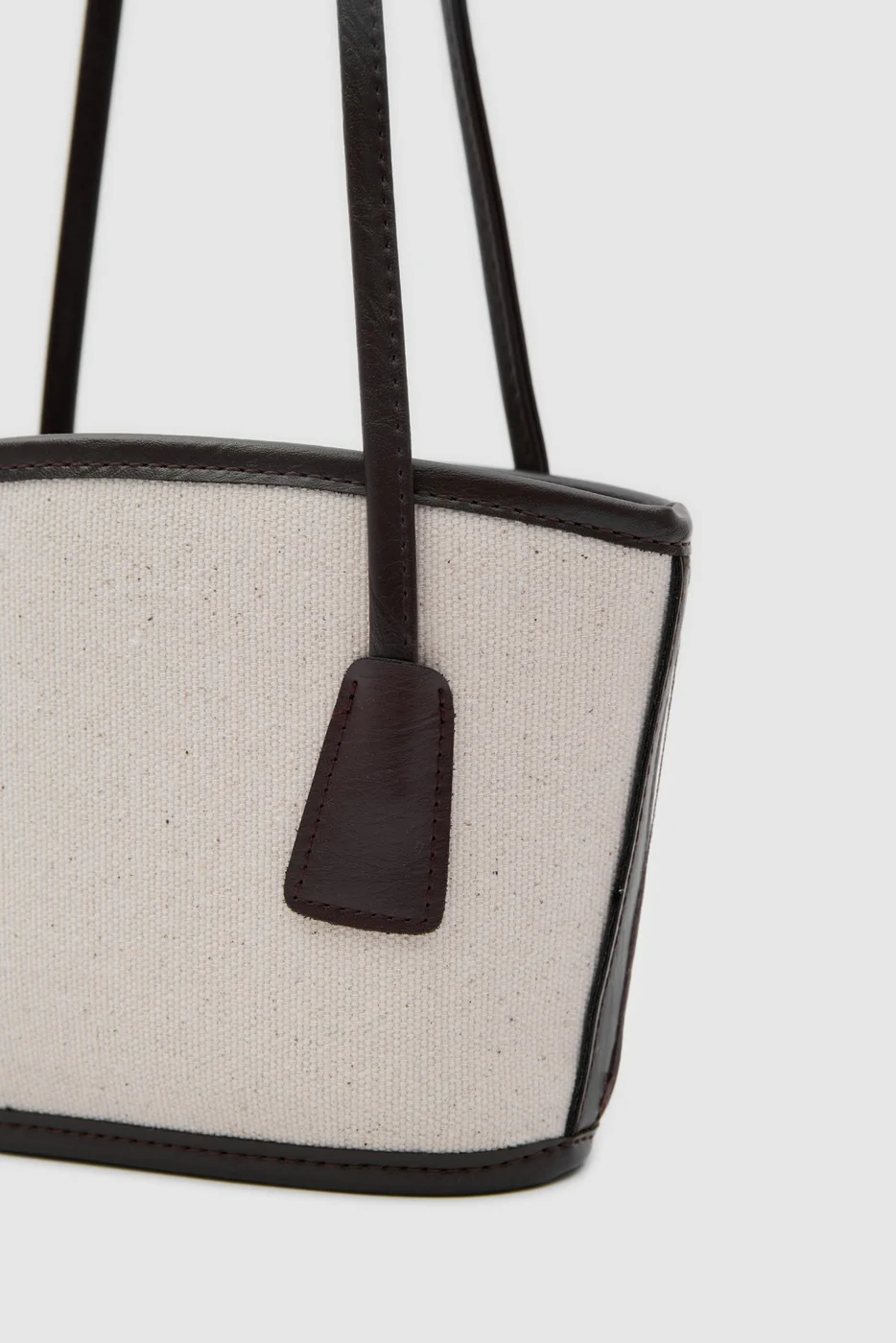 canvas bucket bag in brown