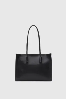 Faux leather shoulder bag Faux leather shoulder bag in black