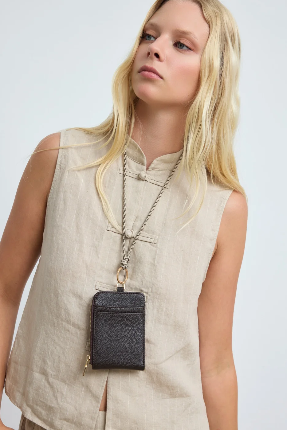 Faux leather wallet in stylish design Faux leather wallet in stylish design in dark brown