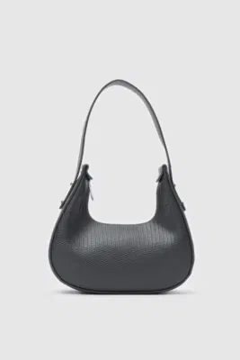 faux leather baguette bag faux leather baguette bag in charcoal