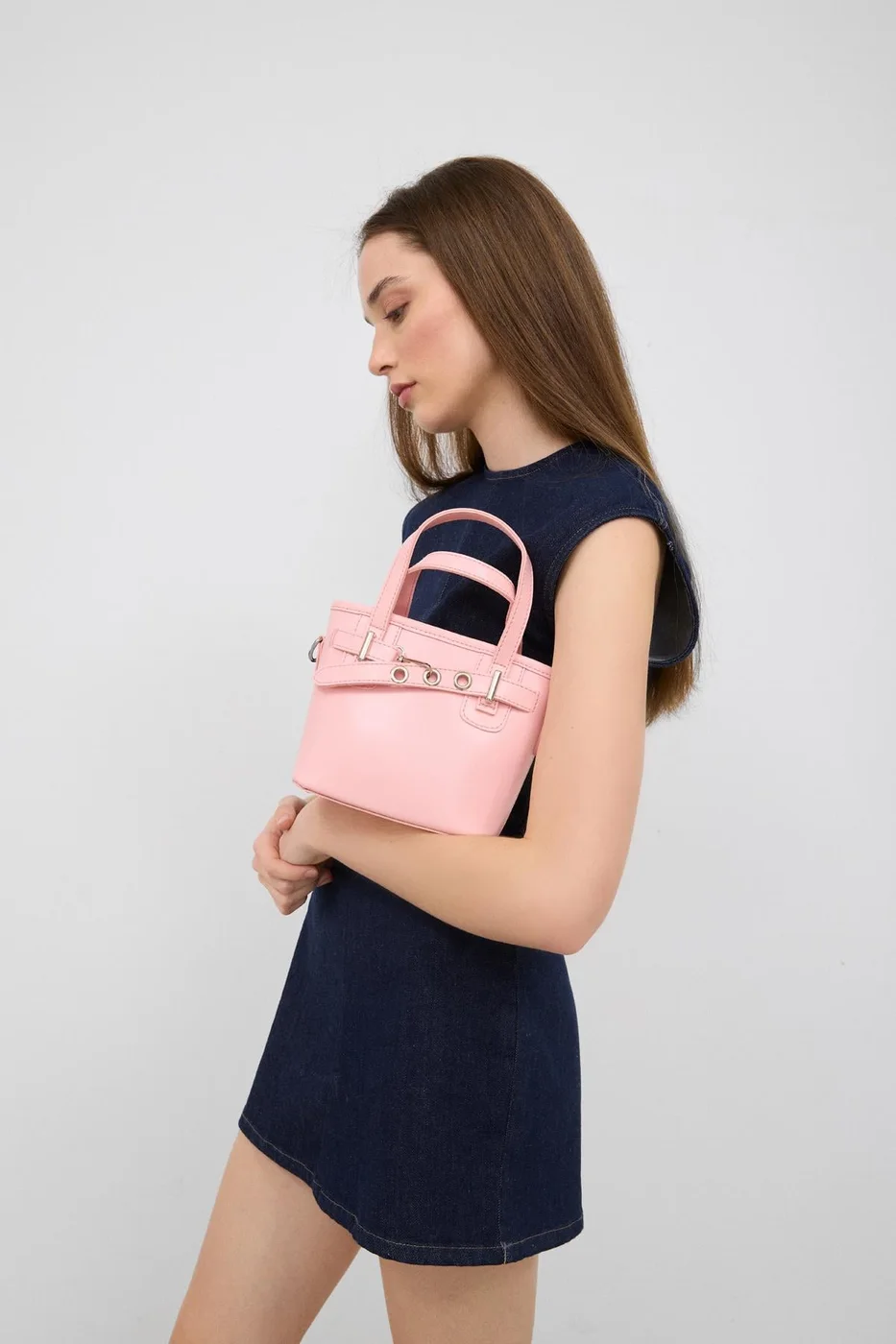Faux leather crossbody bag Faux leather crossbody bag in pink