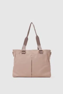 Shoulder Bags satin shoulder bag in beige