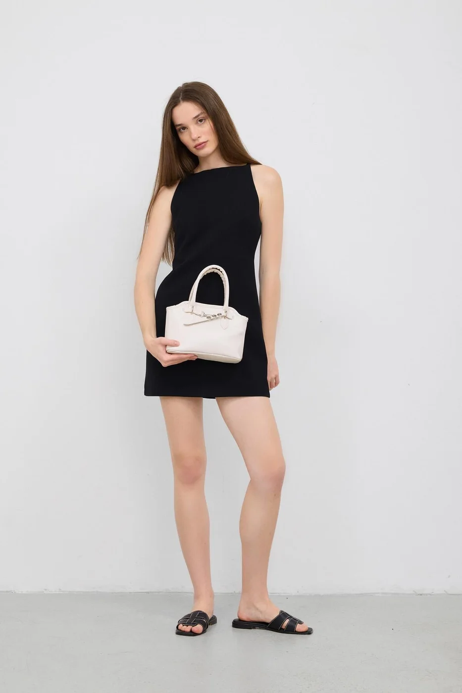 Faux leather crossbody bag Faux leather crossbody bag in cream