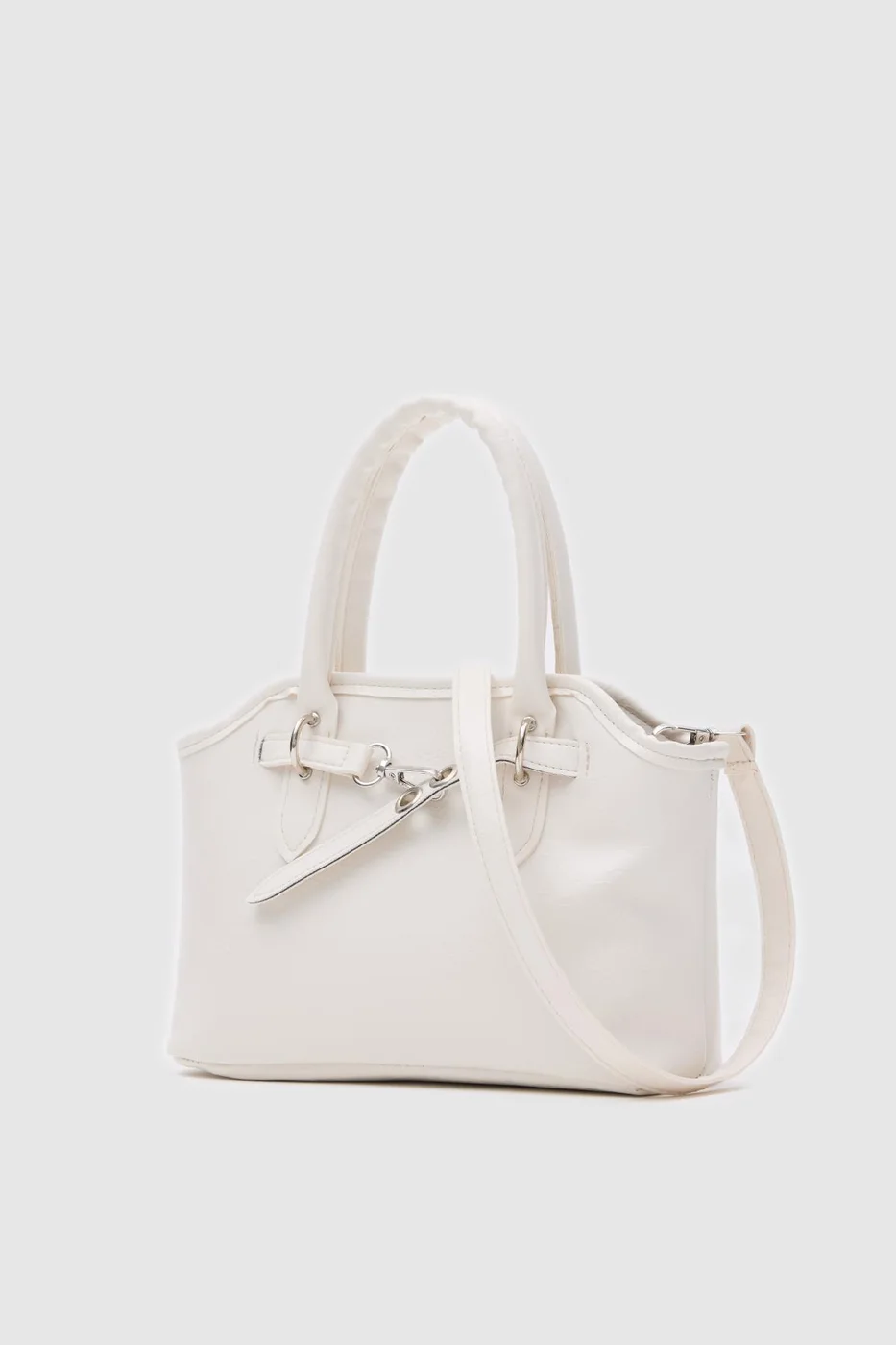 Faux leather crossbody bag Faux leather crossbody bag in cream
