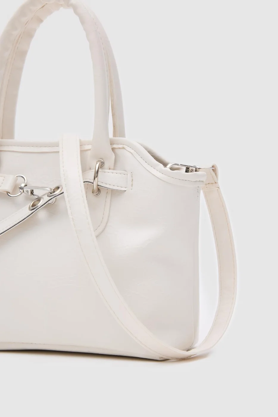 Faux leather crossbody bag Faux leather crossbody bag in cream