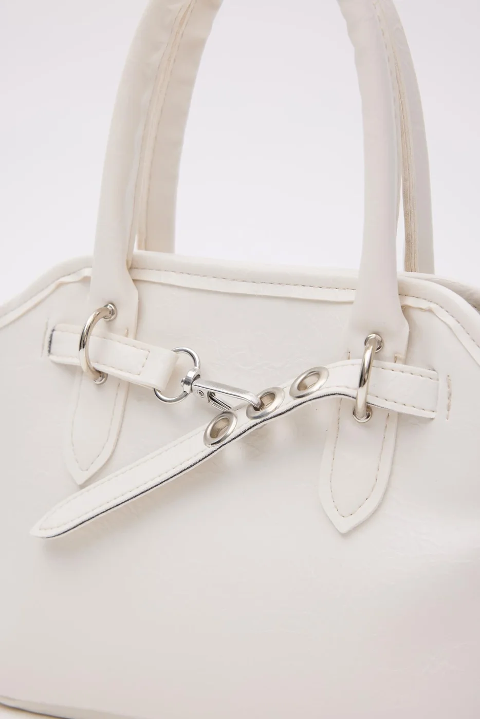 Faux leather crossbody bag Faux leather crossbody bag in cream