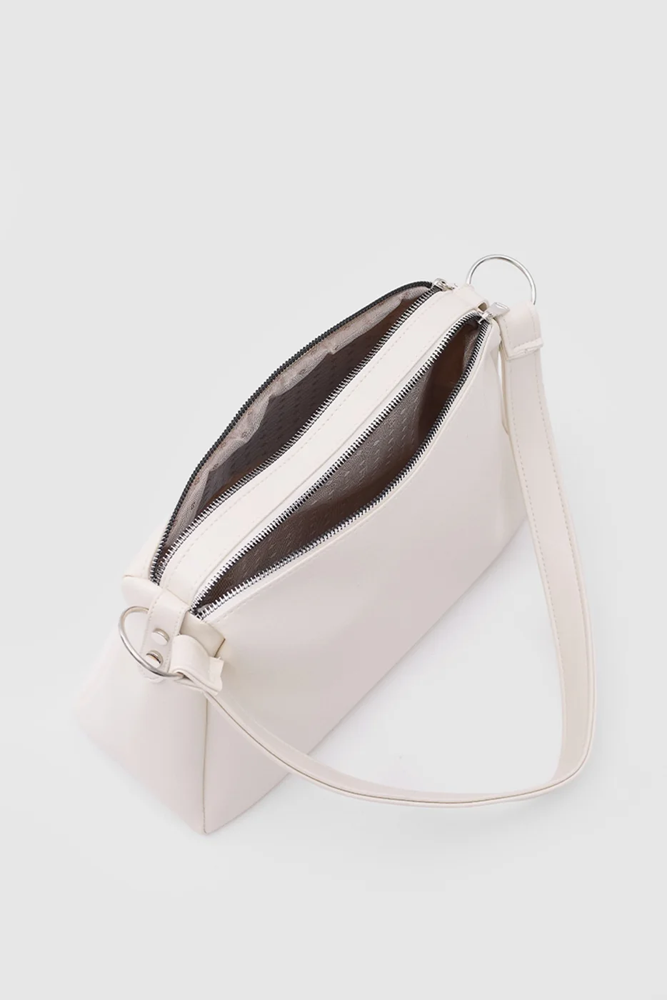multi pocket shoulder bag in cream