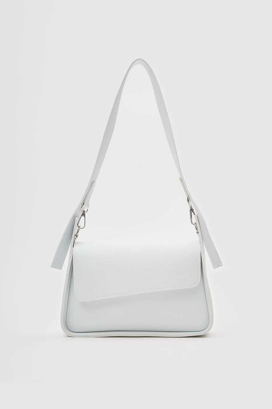 faux leather crossbody bag in white