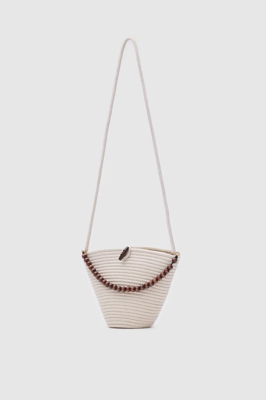 straw crossbody bag in cream