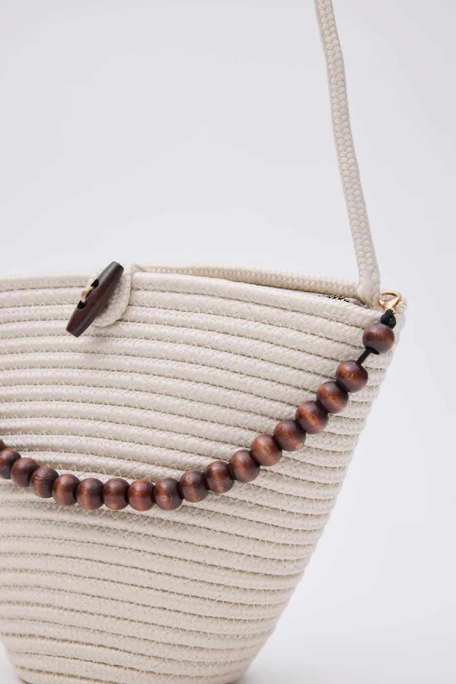 straw crossbody bag in cream