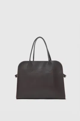 faux leather shoulder bag faux leather shoulder bag in dark brown