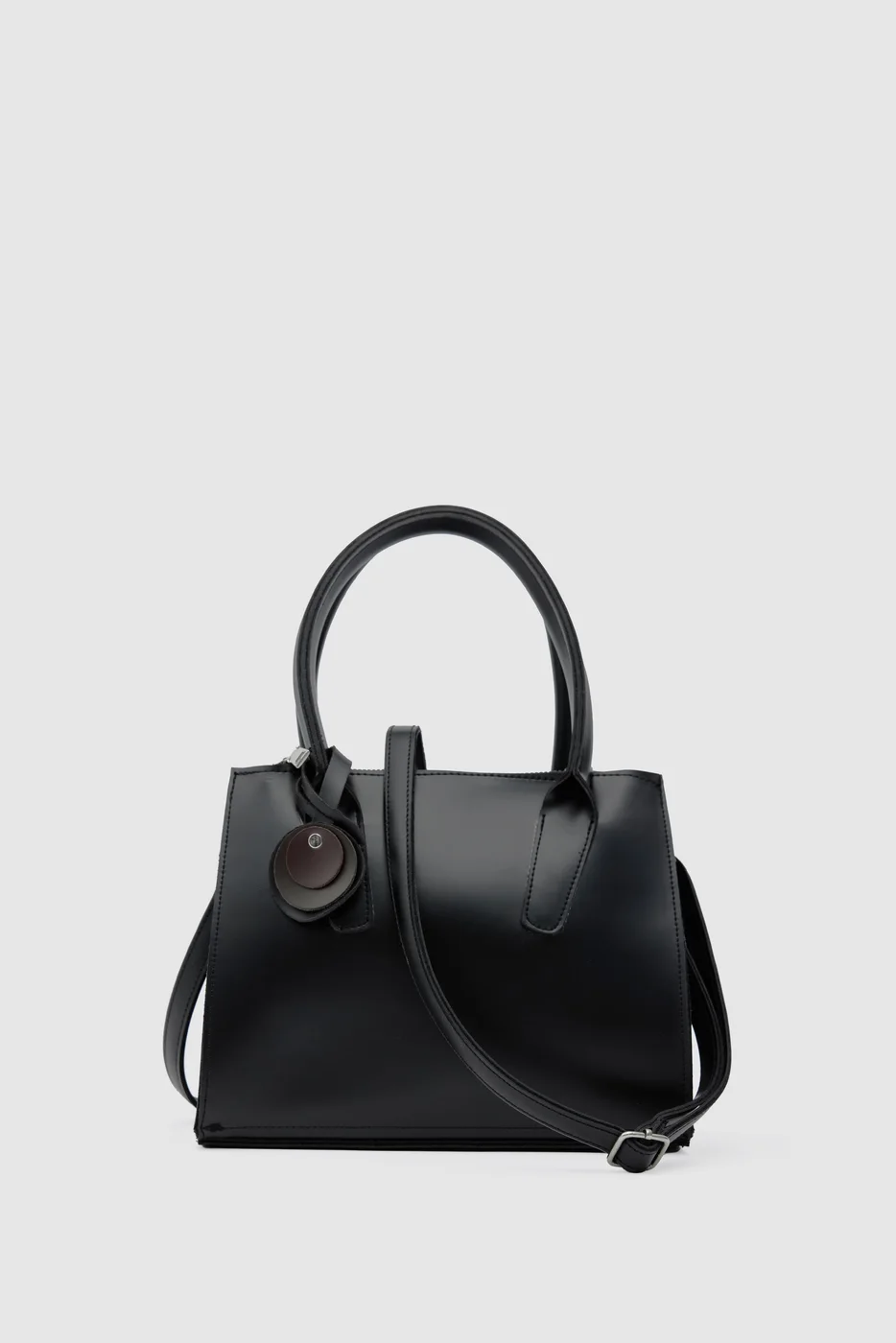 Faux leather crossbody bag Faux leather crossbody bag in black