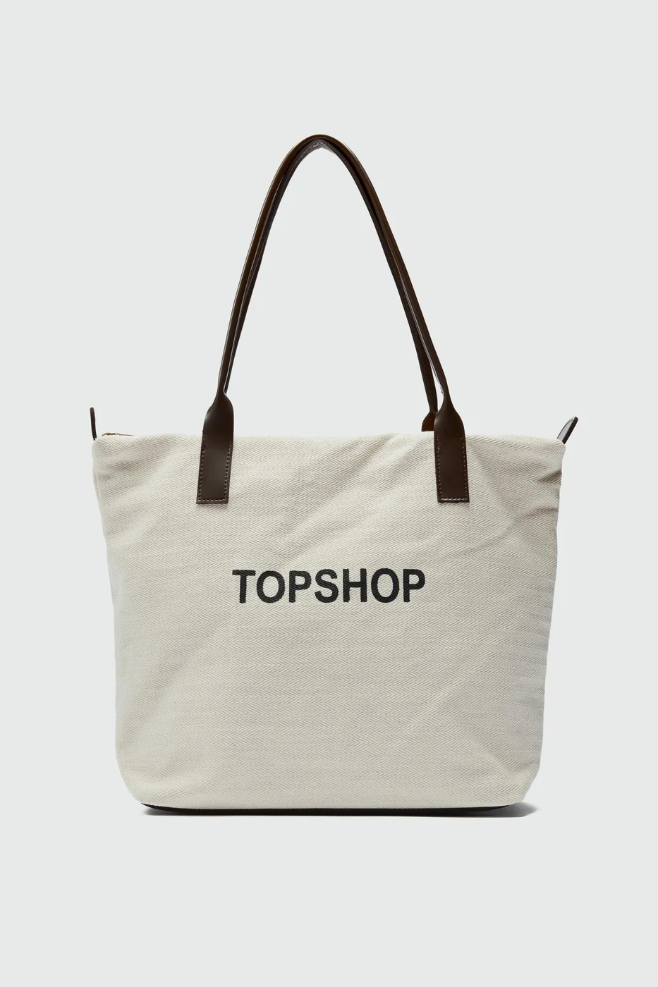 canvas shoulder bag in brown