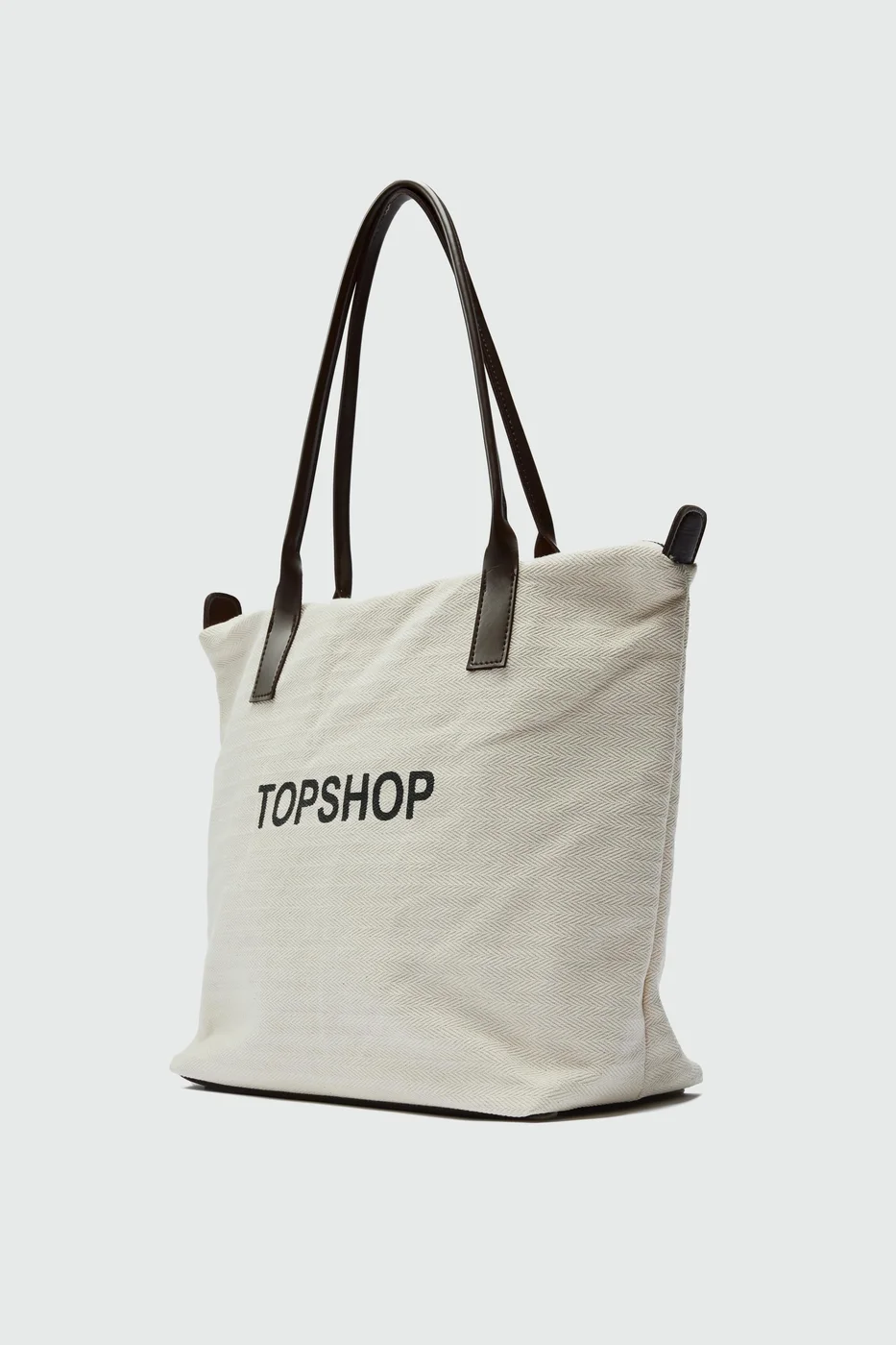 canvas shoulder bag in brown