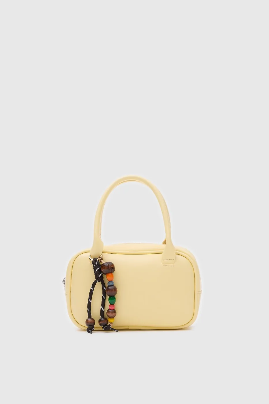 Faux leather crossbody bag in yellow
