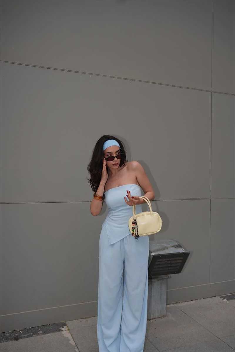 Faux leather crossbody bag in yellow