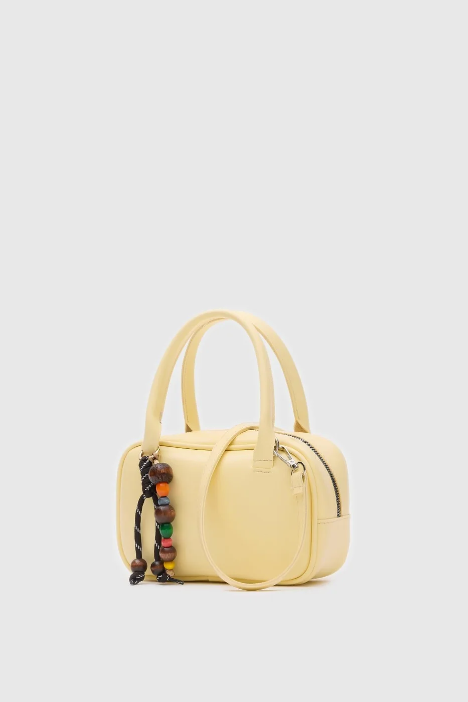 Faux leather crossbody bag in yellow