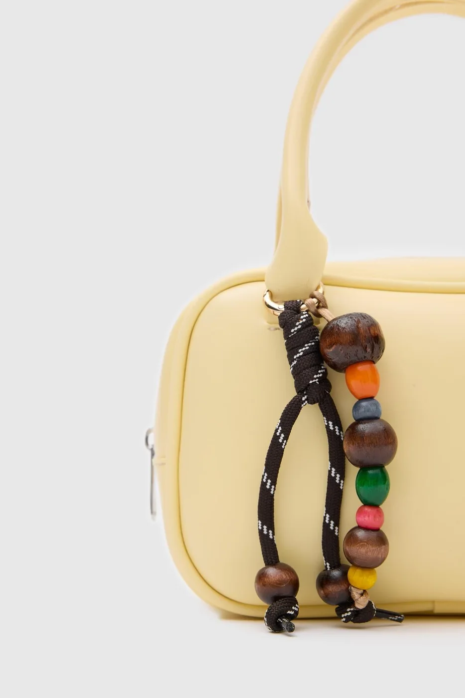 Faux leather crossbody bag in yellow