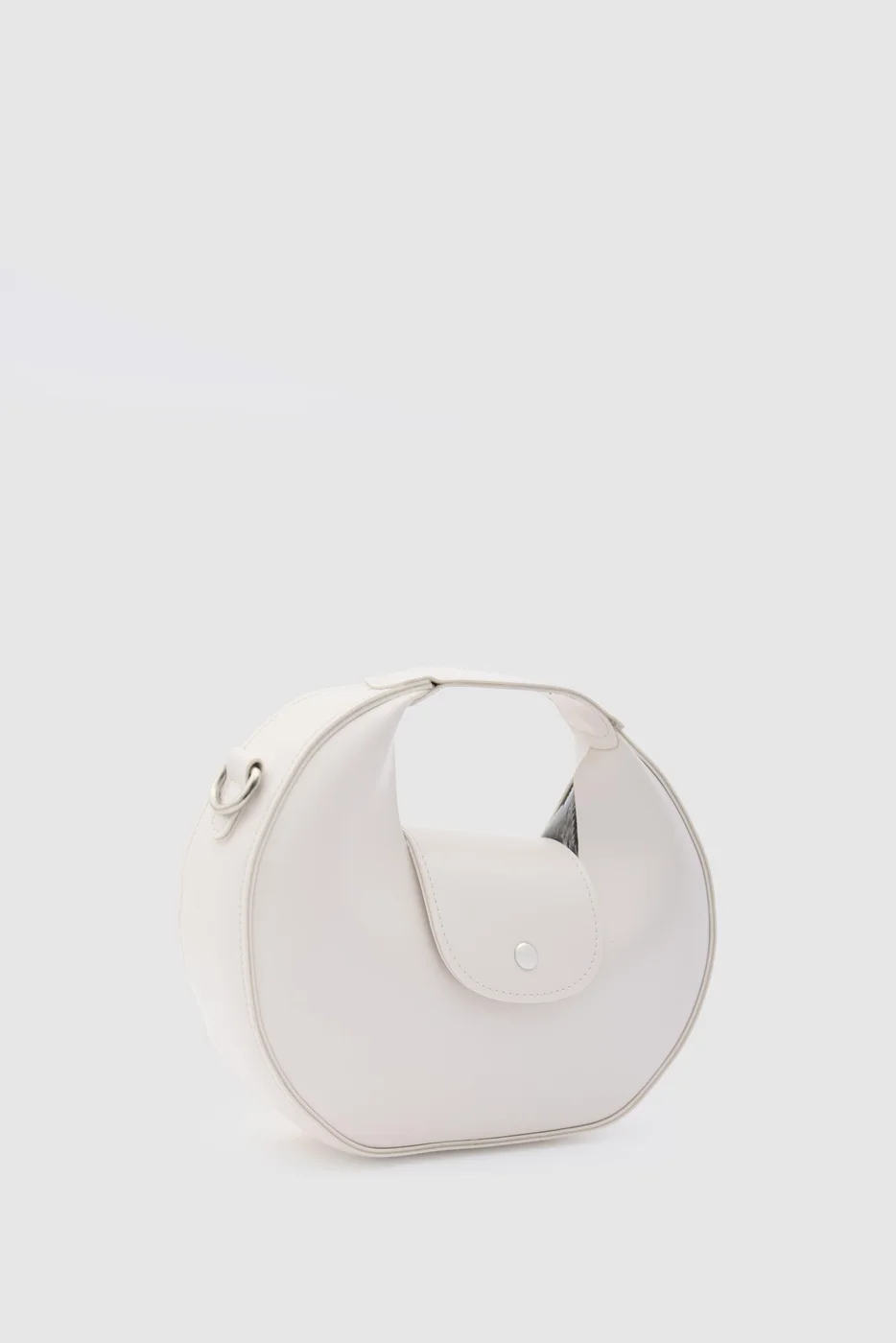 faux leather crossbody bag in cream