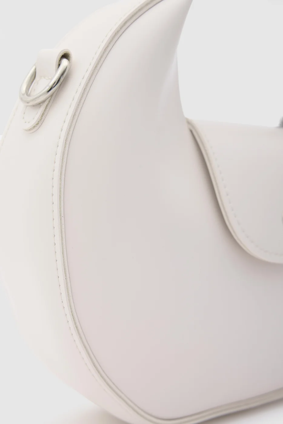 faux leather crossbody bag in cream