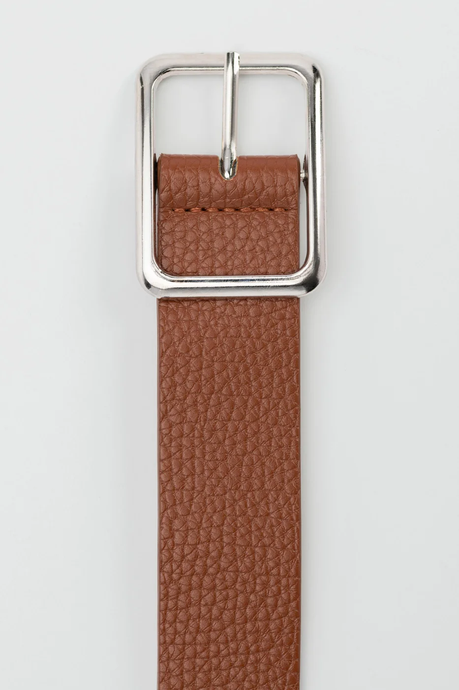 faux leather belt in tan