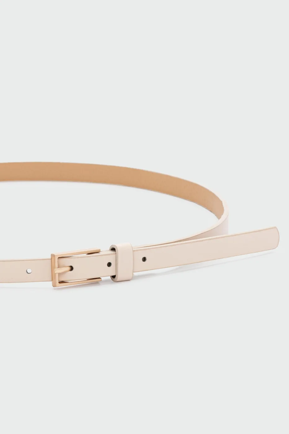 faux leather belt in cream