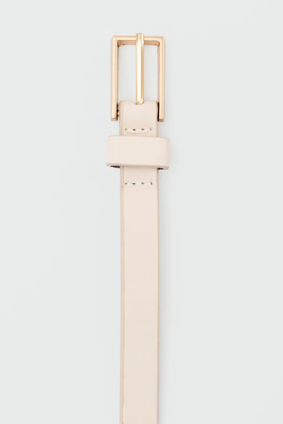 faux leather belt in cream