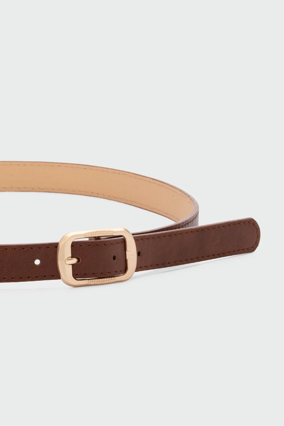 faux leather belt in tan