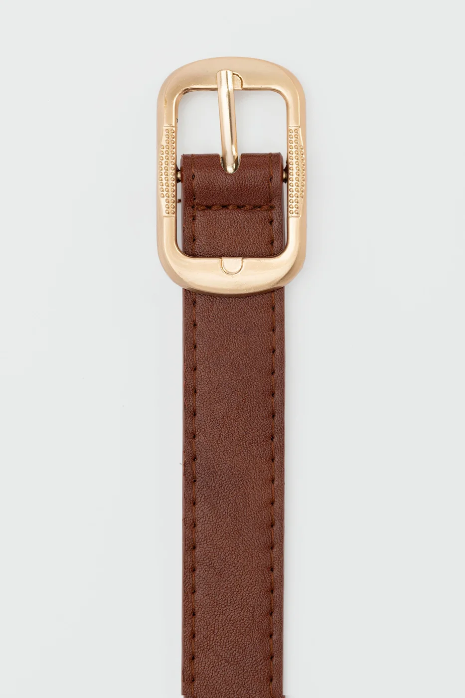 faux leather belt in tan