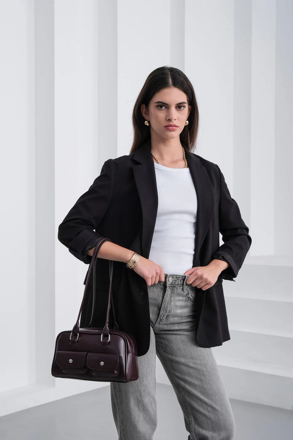 faux leather baguette bag faux leather baguette bag in burgundy